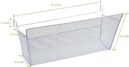 2 pcs Hanging metal mesh bedside storage basket， student dormitory bed storage - Image 2