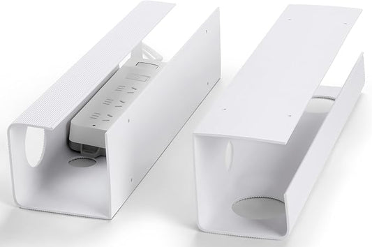 ZhiYo 2 Pack Large Capacity Cable Management Tray, Under Desk Cable Tray 31.5in by ZhiYo