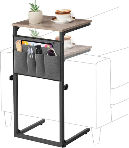 HOOBRO C Shaped End Table, 29.5’’ Adjustable Height Side Table - Image 4