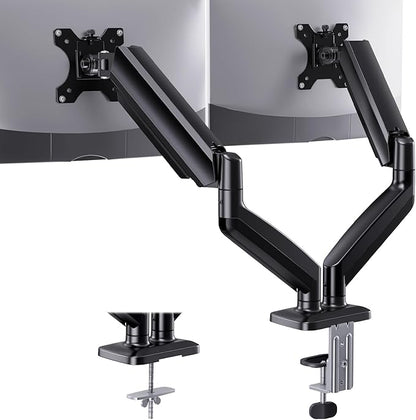 HUANUO Dual Monitor Mount, Mounts 2 Screens Up to 32 Inch, Holds 22 lbs per Arm by HUANUO