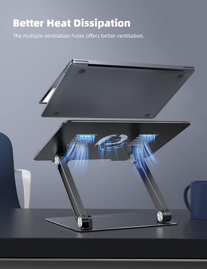 Lamicall Adjustable Laptop Stand, Portable Laptop Riser, Aluminum Laptop Stand - Image 3
