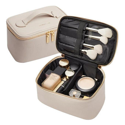Cosmetic Bag, ROWNYEON Makeup Bag, Portable Makeup Train Case, Travel Toiletry - Image 2