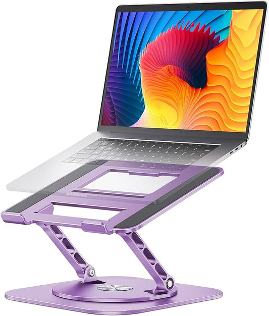 Adjustable Laptop Stand with 360 Rotating Base, Computer Ergonimic Foldable by Aoevi