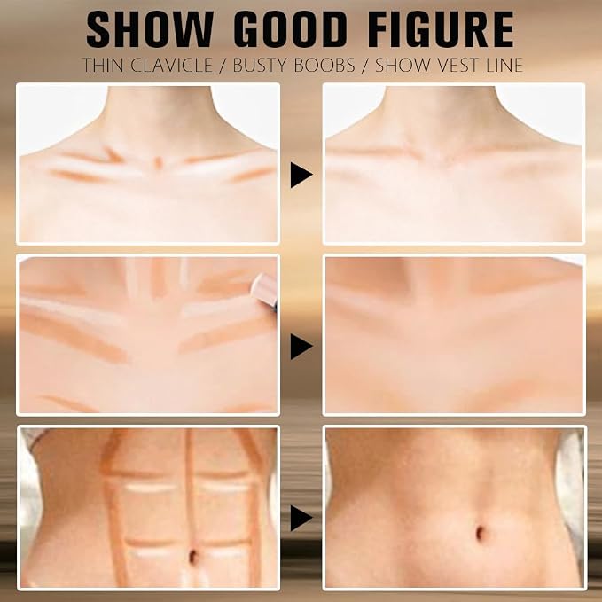 evpct Nude Brown & Nude Cream Contour Stick Face Body Makeup Dual Ended - Image 5