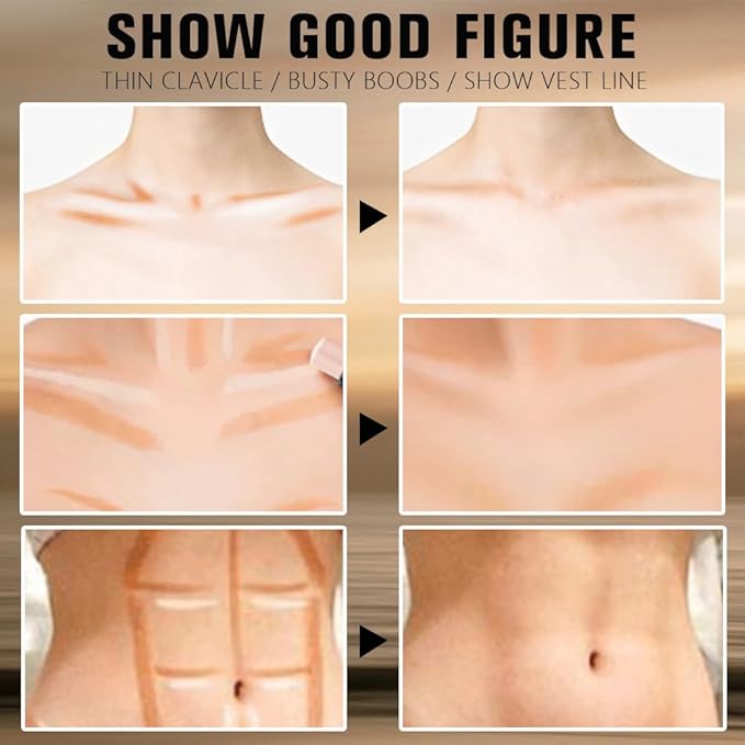 evpct Nude & Light Beige Cream Contour Stick Face Body Makeup Dual Ended - Image 5