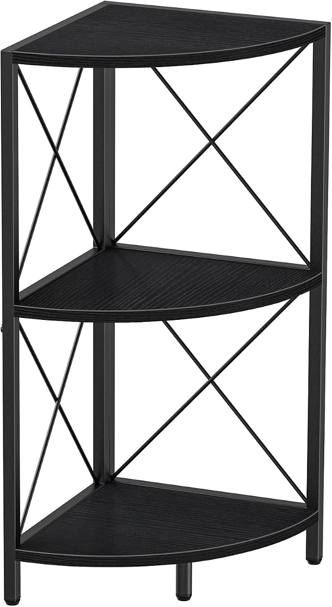 Snughome Corner Shelf with Metal Frame, 3 Tier Corner Storage Organizer by Snughome
