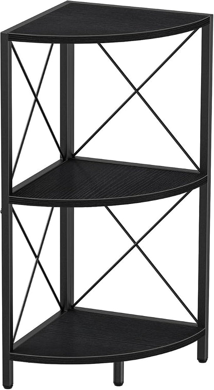 Snughome Corner Shelf with Metal Frame, 3 Tier Corner Storage Organizer by Snughome