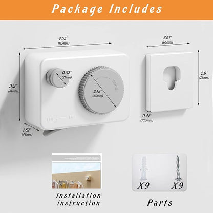 Retractable Clothesline Indoor, Non-Sagging Clothes Line Retracting Outdoors - Image 2
