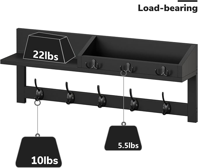AMBIRD Wall Hooks with Shelf - Image 5