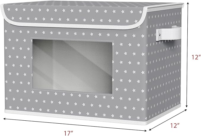 Univivi Fabric Foldable Storage Boxes Large Collapsible Stackable Storage Bins - Image 2