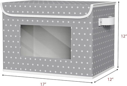 Univivi Fabric Foldable Storage Boxes Large Collapsible Stackable Storage Bins - Image 2