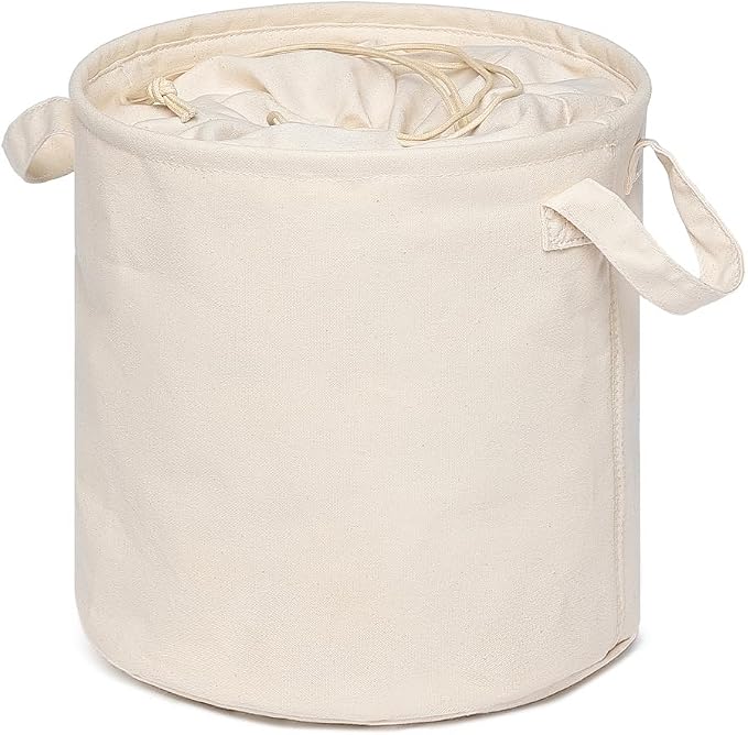 Foldable Storage Bins with Lids Cotton Canvas Rectangular Storage Box Ideal by YONBEN