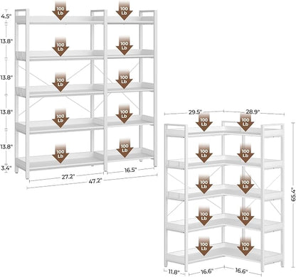 Rolanstar Bookshelf 5 Tier - Image 3