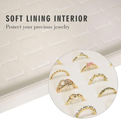 Velvet Ring Display Tray Organizer Box - Image 2