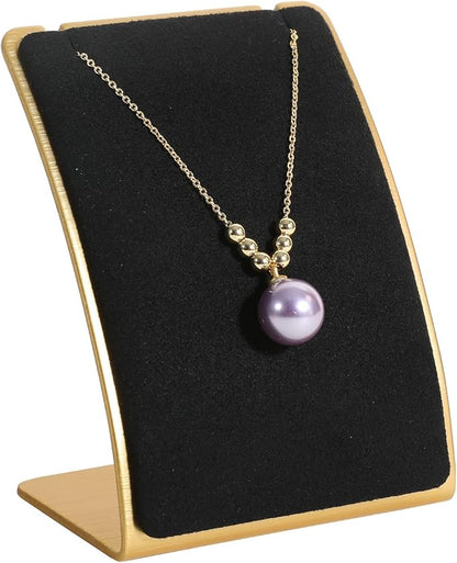 GemeShou Black Necklace display stand, Velvet Jewelry necklace display holder by GemeShou