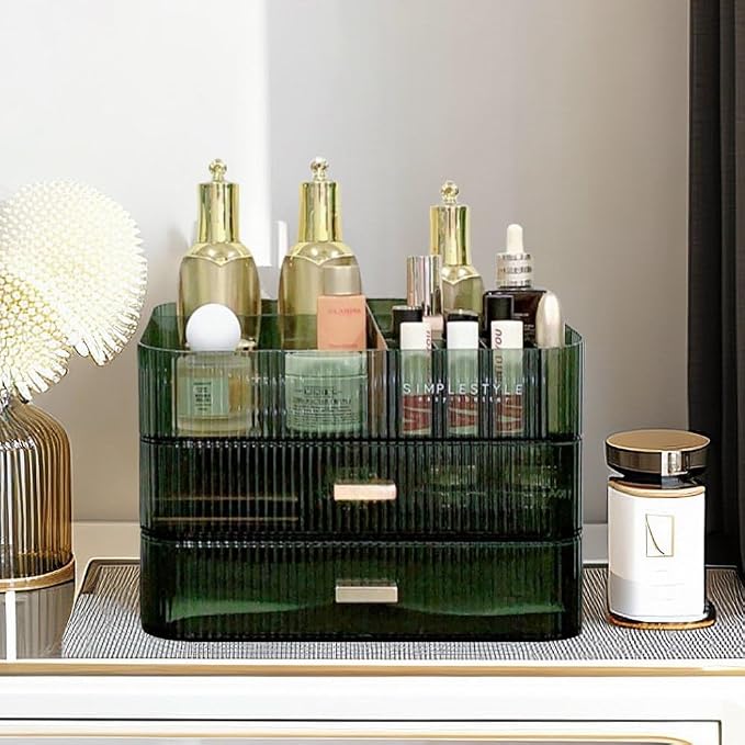 Makeup Organizer with Drawers Stackable Skincare Cosmetic Makeup organization - Image 2