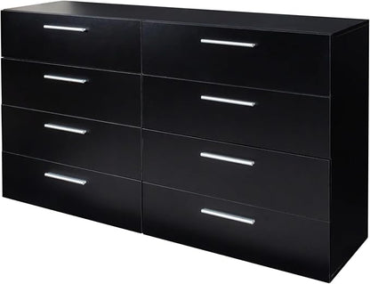 Karl home 8 Drawer Dresser, Wood Black Vanity Drawer Cabinet, Bedroom Storage - Image 3
