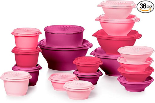 Tupperware Heritage Collection, New 36 Piece Food Storage Container Set in by Tupperware