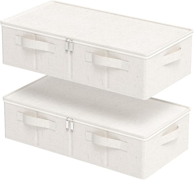 Underbed Storage Container, Foldable Under Bed Bins, Wardrobe Organisers by Unknown