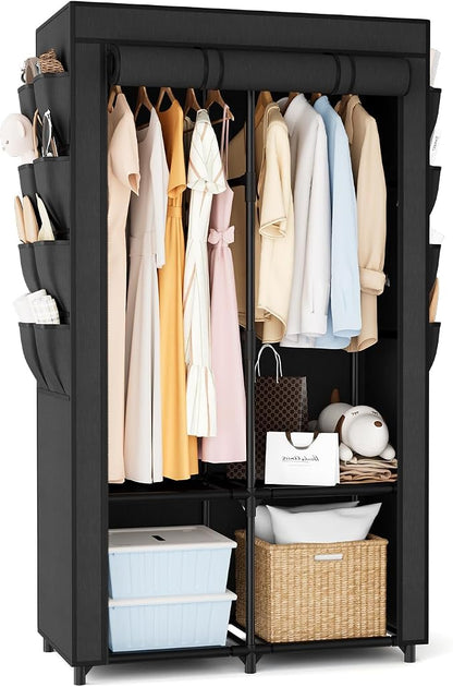 Portable Closet for Hanging Clothes, Portable Wardrobe Closet by BRFOYU