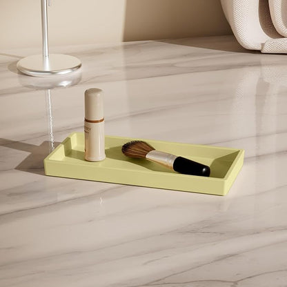 Vanity and Bathroom Tray, 6.3" ABS Countertop Organizer, Waterproof Vanity Tray - Image 4