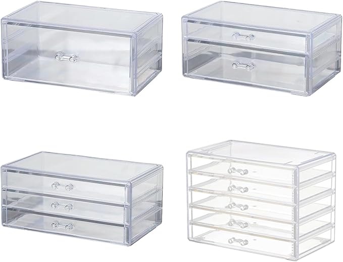 Space Saving Acrylic Cosmetic Storage Drawers Multi Drawers Acrylic Organizer - Image 7