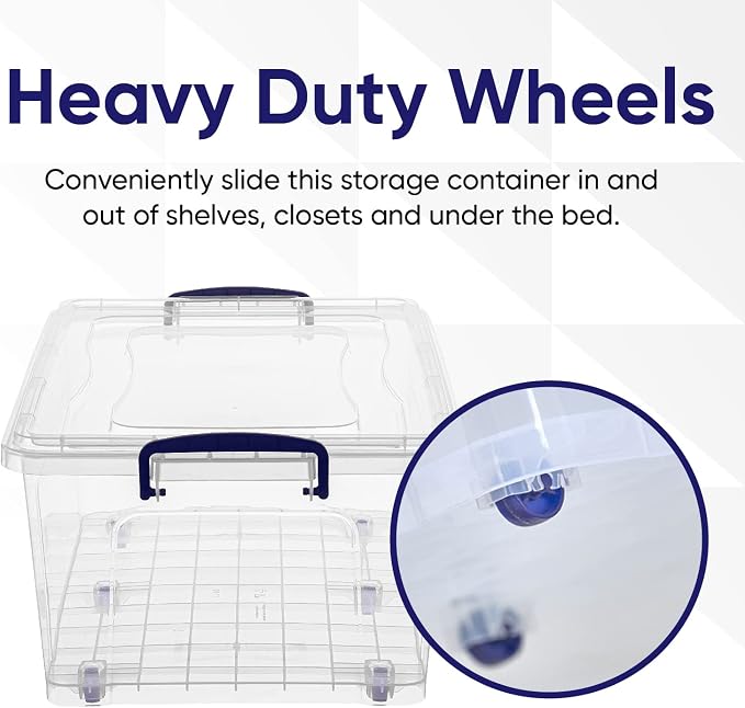 Superio Storage Bins with Lids- Clear Boxes - Image 5