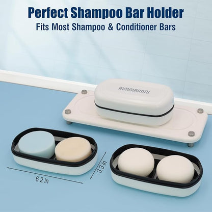 Shampoo Bar Holder Travel Case for Two Bars – Compatible - Image 2