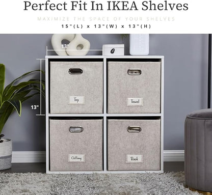 DECOMOMO Felt Storage Bins 13x15x13 Storage Cube Bins - Image 8