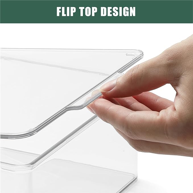 SSTATES Clear Acrylic Dryer Sheets Holder, Flip-top Laundry Pods Container - Image 5