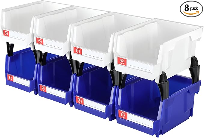 Pe&Hui Storage Organizer Bins, Wall Mount Storage Parts Rack, Stackable Shop by Pe%26Hui