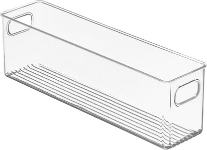 mDesign Plastic Long Stackable Storage Organizer Container, Organization Bin - Image 6