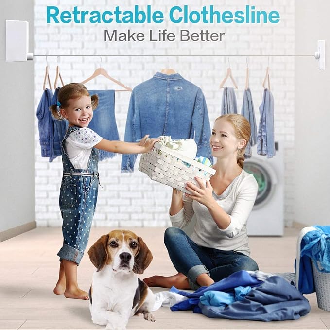 Retractable Clothesline-Clothes Line Retracting Indoor-Clothes Drying - Image 5