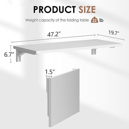 Need Fold Wall Mounted Table Folding Workbench Length 47.2" Width 20" Perfect - Image 3
