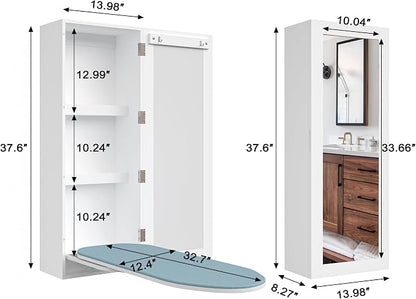 Wall Mount Ironing Board Cabinet, Built in Swivel Ironing Board Folding - Image 3