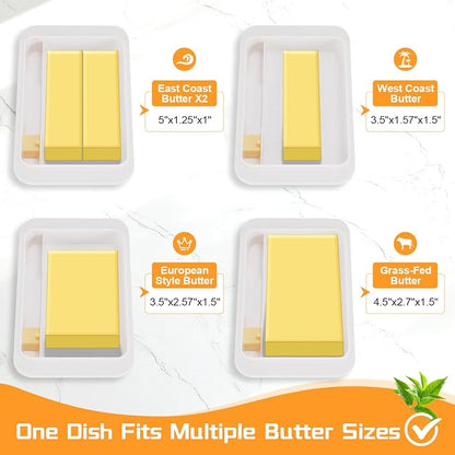 White Airtight Butter Dish - Image 2