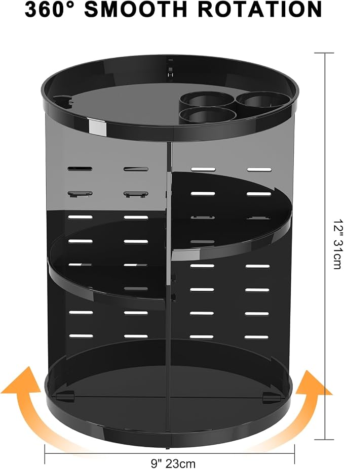 Rotating Makeup Organizer for Vanity, 360 Spinning Skincare Organizers - Image 4