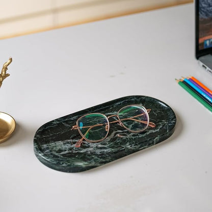 Emerald Green Marble Tray | Bathroom Jewelry Organizer | Spa-Quality Perfume - Image 4