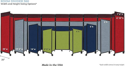 Versare Room Divider 360 Portable Wall Partition | Folding Panels | Large - Image 6