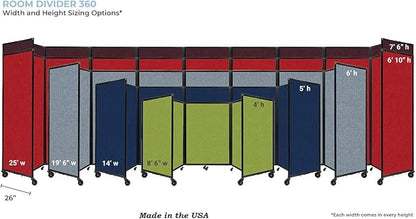 Versare Room Divider 360 Portable Wall Partition | Folding Panels | Large - Image 6