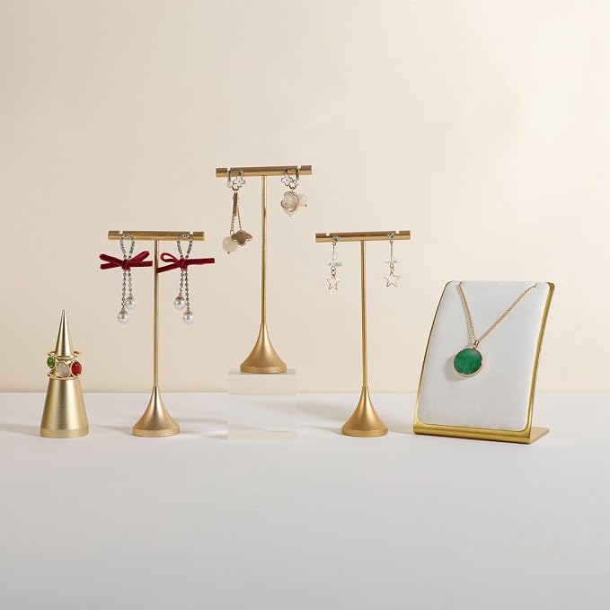 GemeShou White Necklace display stand, Velvet Jewelry necklace display holder - Image 9