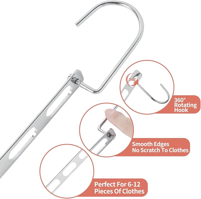 Space Saving Hangers for Clothes, 10 Pack Hanger Organizer Space Saver - Image 6