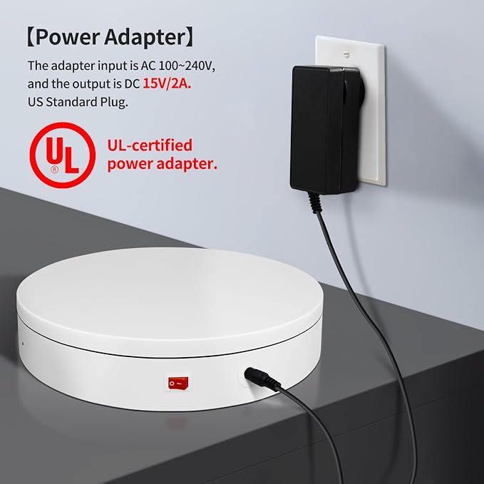 19.7In Remote Large Motorized electric turntable Rotating platform Photography - Image 9