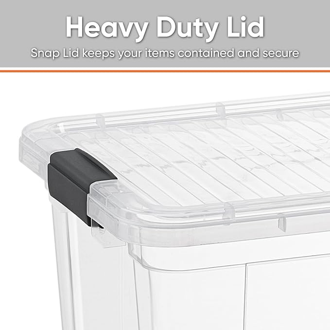 Superio Clear Storage Box with Lid, 21 Quart Plastic Container Bins - Image 4