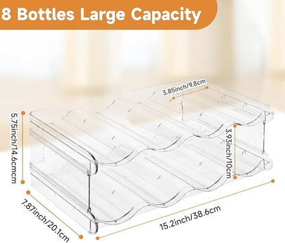 Stackable Water Bottle Organizer, SPOSPO Large Compartment Water Bottle Holder - Image 3