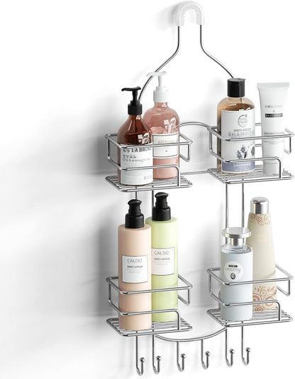SRIWATANA Shower Caddy Organizer Hanging Over Head, Bathroom Shower Rack Hanger by SRIWATANA