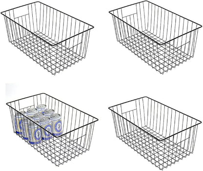 16inch Freezer Wire Storage Organizer Baskets, Household Refrigerator Bin by Y.Z.Bros