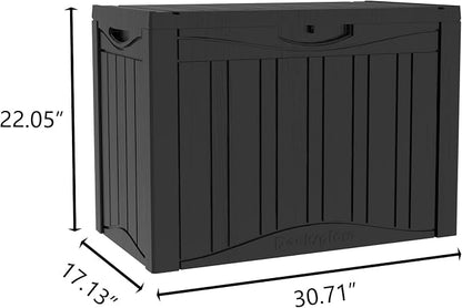 45 Gallon Deck Box, Resin Outdoor Indoor Waterproof Storage Box, Lockable - Image 2