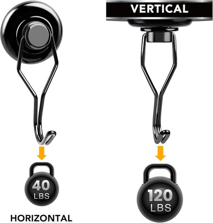 MIKEDE Strong Magnetic Hooks, 120LB Swivel Magnetic Hooks Cruise, Cruise Cabins - Image 2
