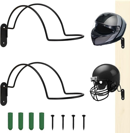 2 Pcs Helmet Rack Hanger Wall Mount Display, Helmet Holder Hooks Wall Mount by Unknown